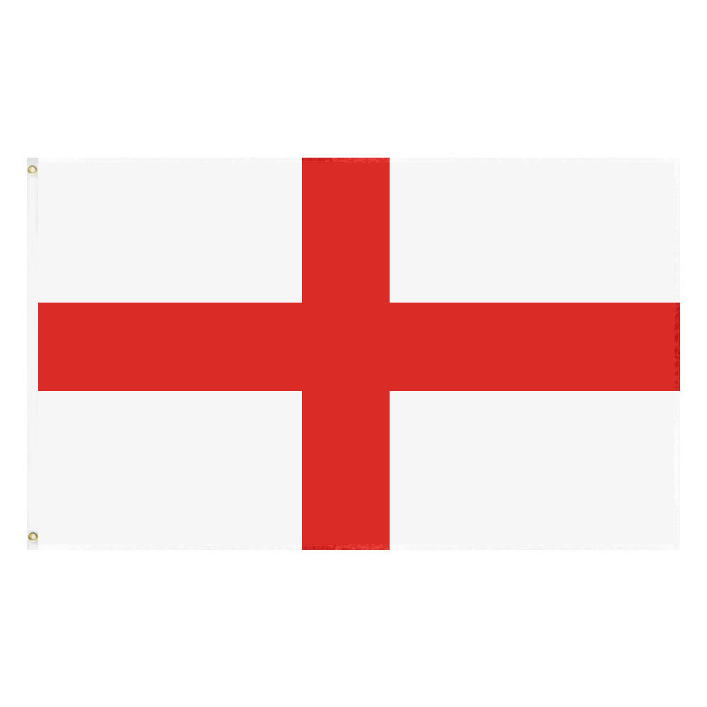 VIBENATION England English St George Cross Flag, Double-Sided Printed 68D Polyester, 3x5 Ft (90x150 cm), Indoor Outdoor with Brass Grommets, for Home Garden Sports Parties