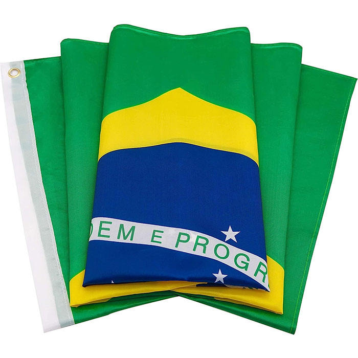 Brazil Country Flag – Polyester Silk Double-Sided Printing 90 x 150 cm