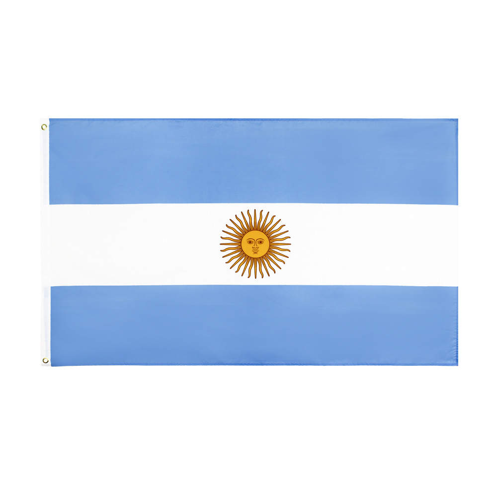 Argentina Country Flag – Polyester Silk Double-Sided Printing 90 x 150 cm