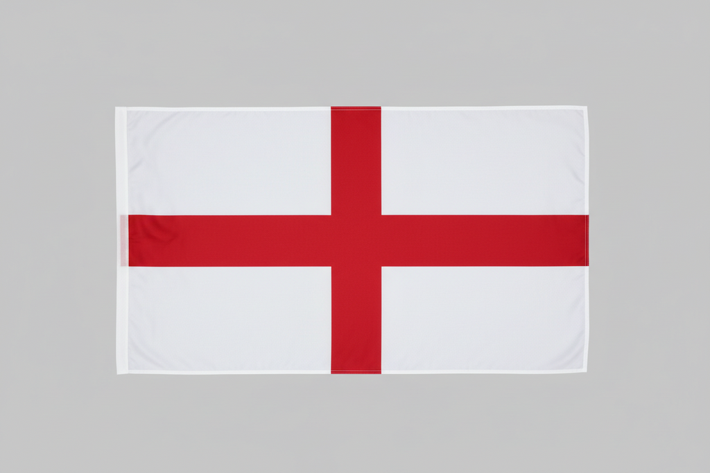 VIBENATION England English St George Cross Flag, Double-Sided Printed 68D Polyester, 3x5 Ft (90x150 cm), Indoor Outdoor with Brass Grommets, for Home Garden Sports Parties