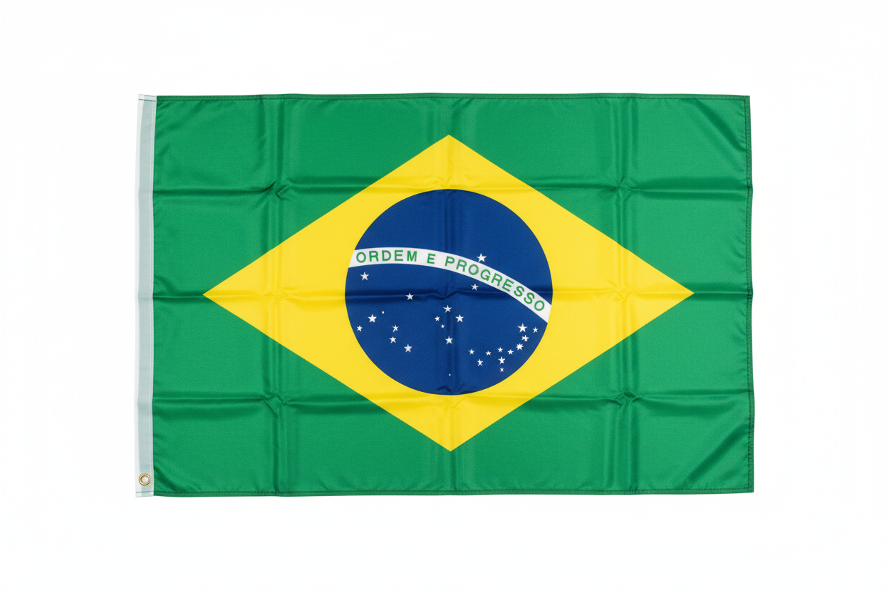 Brazil Country Flag – Polyester Silk Double-Sided Printing 90 x 150 cm