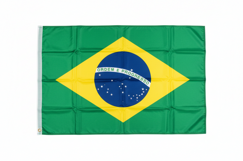 Brazil Country Flag – Polyester Silk Double-Sided Printing 90 x 150 cm