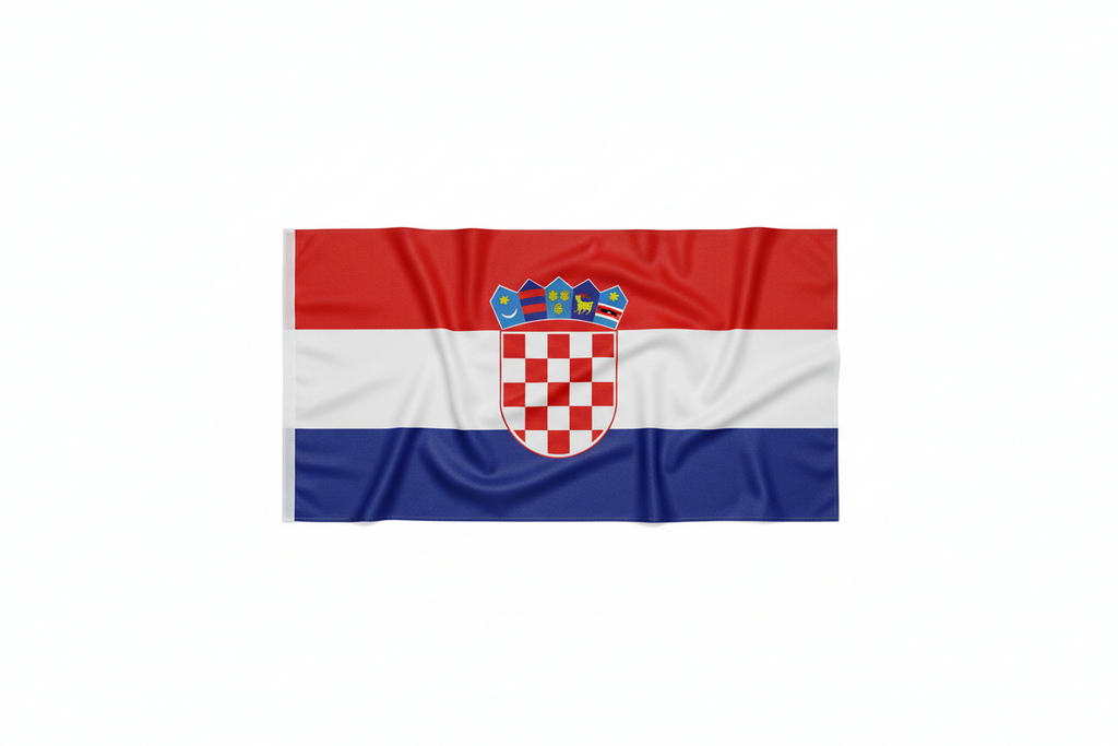 Croatia Country Flag – Polyester Silk Double-Sided Printing 90 x 150 cm