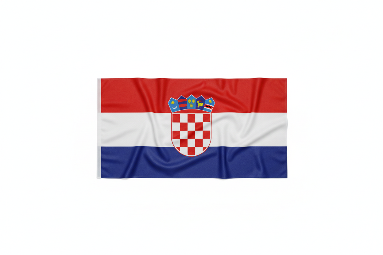 Croatia Country Flag – Polyester Silk Double-Sided Printing 90 x 150 cm