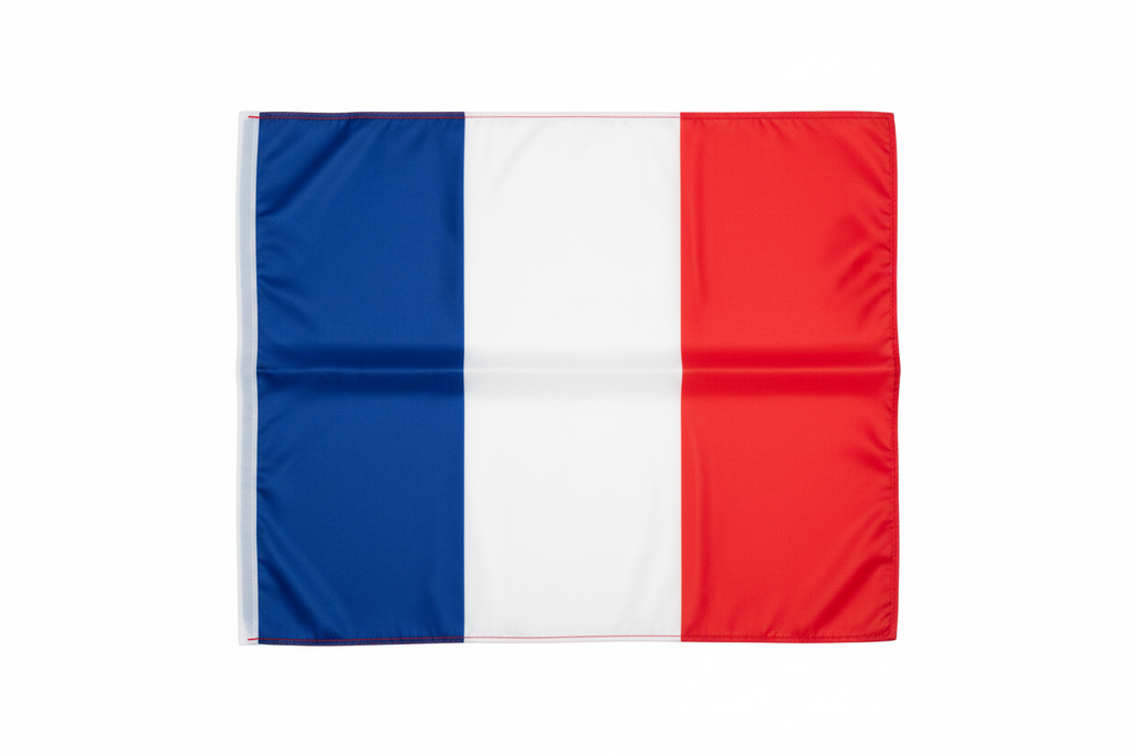 VIBENATION France French Flag Tricolor, Double-Sided Printed 68D Polyester, 3x5 Ft (90x150 cm), Indoor Outdoor with Brass Grommets, for Home Garden Sports Parties